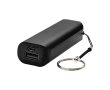 Power Bank coloré 1 200 mAh avec porte-clés couleur noir