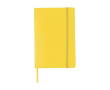 Carnet de notes publicitaire à feuilles blanches couleur jaune