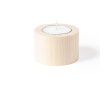 Bougie à socle en bois parfumée à la vanille couleur naturel