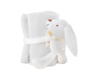 Couverture pour enfants avec une peluche couleur blanc