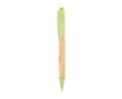 Stylo en bambou avec détails en couleur couleur vert