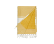 Serviette paréo avec finition tissu-éponge couleur jaune