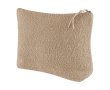 Trousse de toilette en coton et polyester couleur beige