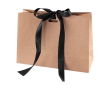 Sac en carton pour les entreprises avec ruban couleur marron