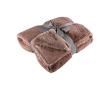 Plaid publicitaire en tissu doux et chaud couleur taupe