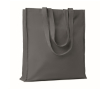 Sac coton personnalisable avec soufflet couleur gris foncé