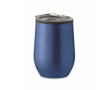 Tasse en acier à double paroi avec couvercle couleur bleu