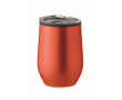 Tasse en acier à double paroi avec couvercle couleur rouge