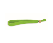 Bracelet en polyester et fermoir en bambou couleur vert lime