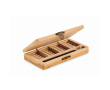 Jeu de 24 tournevis dans un coffret en bambou couleur bois