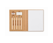 Kit de dessin avec feuilles, crayons et gomme couleur beige