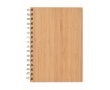 Carnet à anneaux et couverture en bambou couleur bois