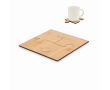 Ensemble de sous-verres 4 pièces de puzzle couleur bois