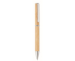 Stylo en bambou avec détails en métal couleur bois