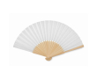 Eventail en bambou avec papier de couleur couleur blanc