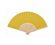 Eventail en bambou avec papier de couleur couleur jaune
