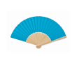 Eventail en bambou avec papier de couleur couleur turquoise
