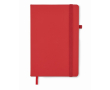Carnet de notes avec papier recyclé couleur rouge