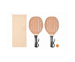Kit de raquette de plage avec balle couleur bois