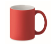 Tasse en céramique mate couleur rouge