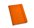 Carnet avec couverture en similicuir couleur orange