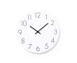 Horloge murale en bois blanc à piles couleur blanc