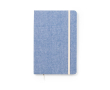 Cahier en coton recyclé avec élastique couleur bleu