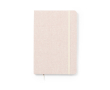 Cahier en coton recyclé avec élastique couleur beige