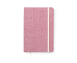Cahier en coton recyclé avec élastique couleur rouge