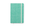 Cahier en coton recyclé avec élastique couleur vert