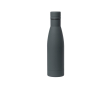 Bouteille en acier avec grip en caoutchouc couleur gris