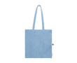 Sac pliable en coton recyclé 120 g/m2 couleur bleu