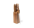 5 couteaux avec manche en bois d'acacia couleur bois