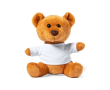 Ourson doux avec T-shirt blanc couleur marron