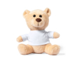 Ourson doux avec T-shirt blanc couleur beige