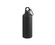 Bouteille en aluminium mat avec mousqueton couleur noir