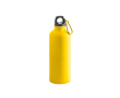 Bouteille en aluminium mat avec mousqueton couleur jaune