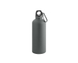 Bouteille en aluminium mat avec mousqueton couleur gris foncé