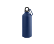 Bouteille en aluminium mat avec mousqueton couleur bleu marine