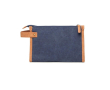 Trousse de toilette avec logo élégante recyclée couleur bleu marine