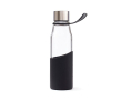 Bouteille personnalisée en verre avec manchon couleur noir