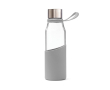 Bouteille personnalisée en verre avec manchon couleur gris