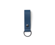 Porte-clés en cuir avec rivet en métal couleur bleu