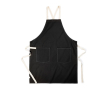 Tablier de cuisine en coton recyclé avec poches couleur noir