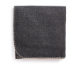 Couverture à carreaux partiellement recyclée couleur gris foncé