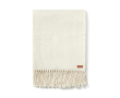 Couverture à motifs géométriques 130 x 170cm couleur blanc cassé