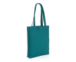 Tote bag en toile recyclée de 285 gr/m2 couleur vert émeraude