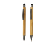Coffret de stylos et crayons en bambou couleur bois