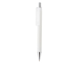 Stylo promotionnel avec embouts chromés couleur blanc