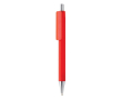 Stylo promotionnel avec embouts chromés couleur rouge
